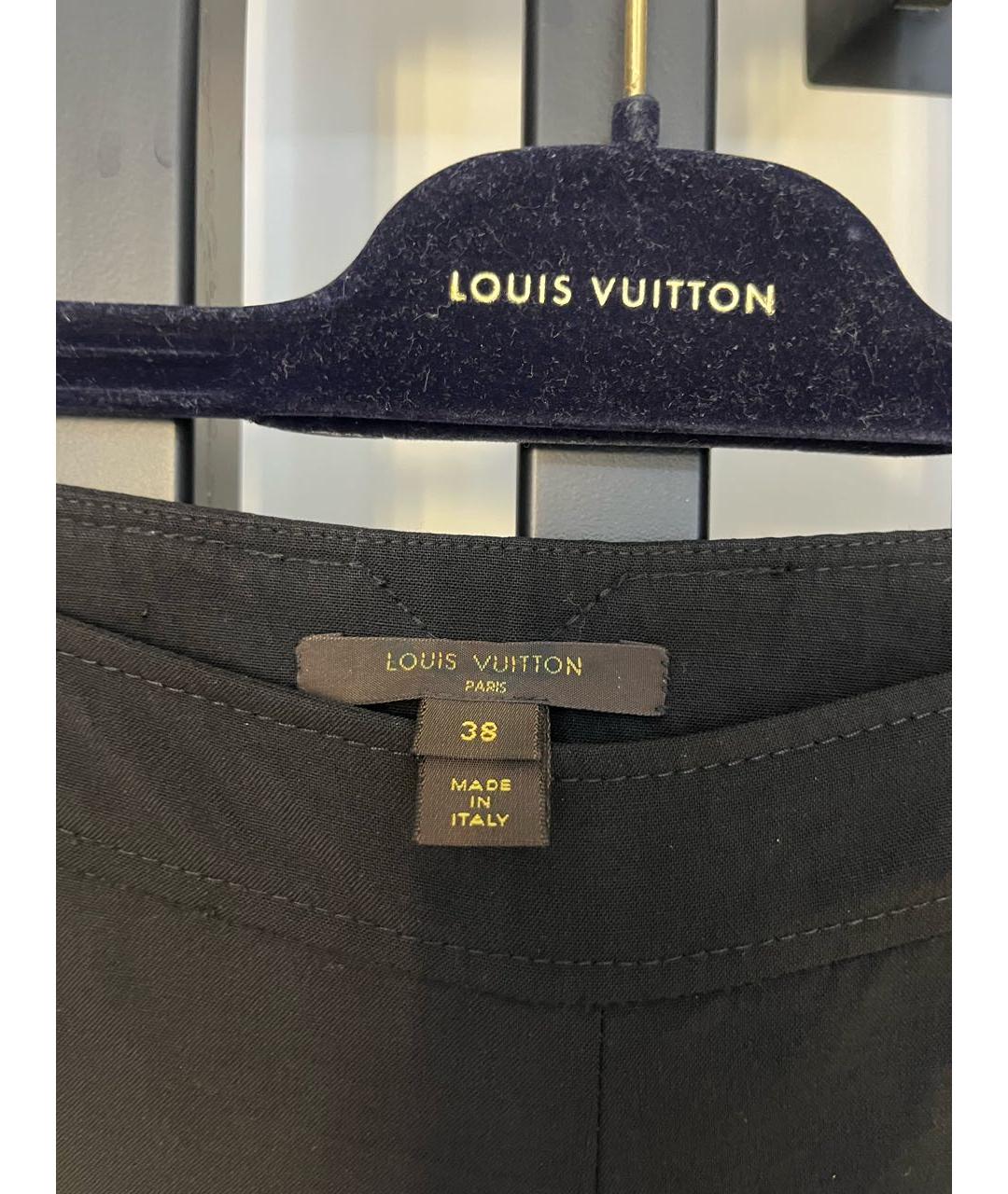 LOUIS VUITTON Черные шерстяные брюки узкие, фото 3