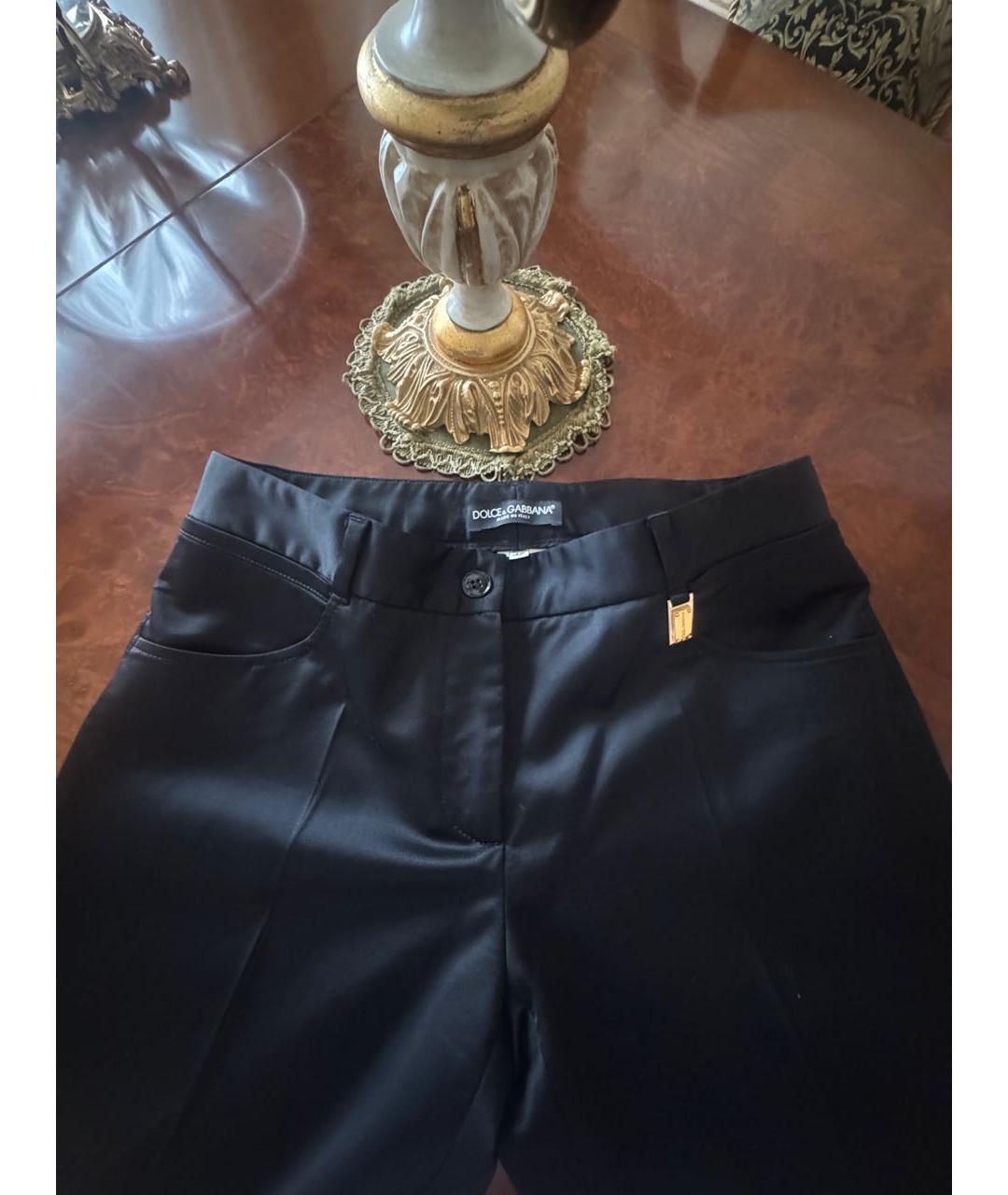 DOLCE&GABBANA Антрацитовые шерстяные брюки широкие, фото 3