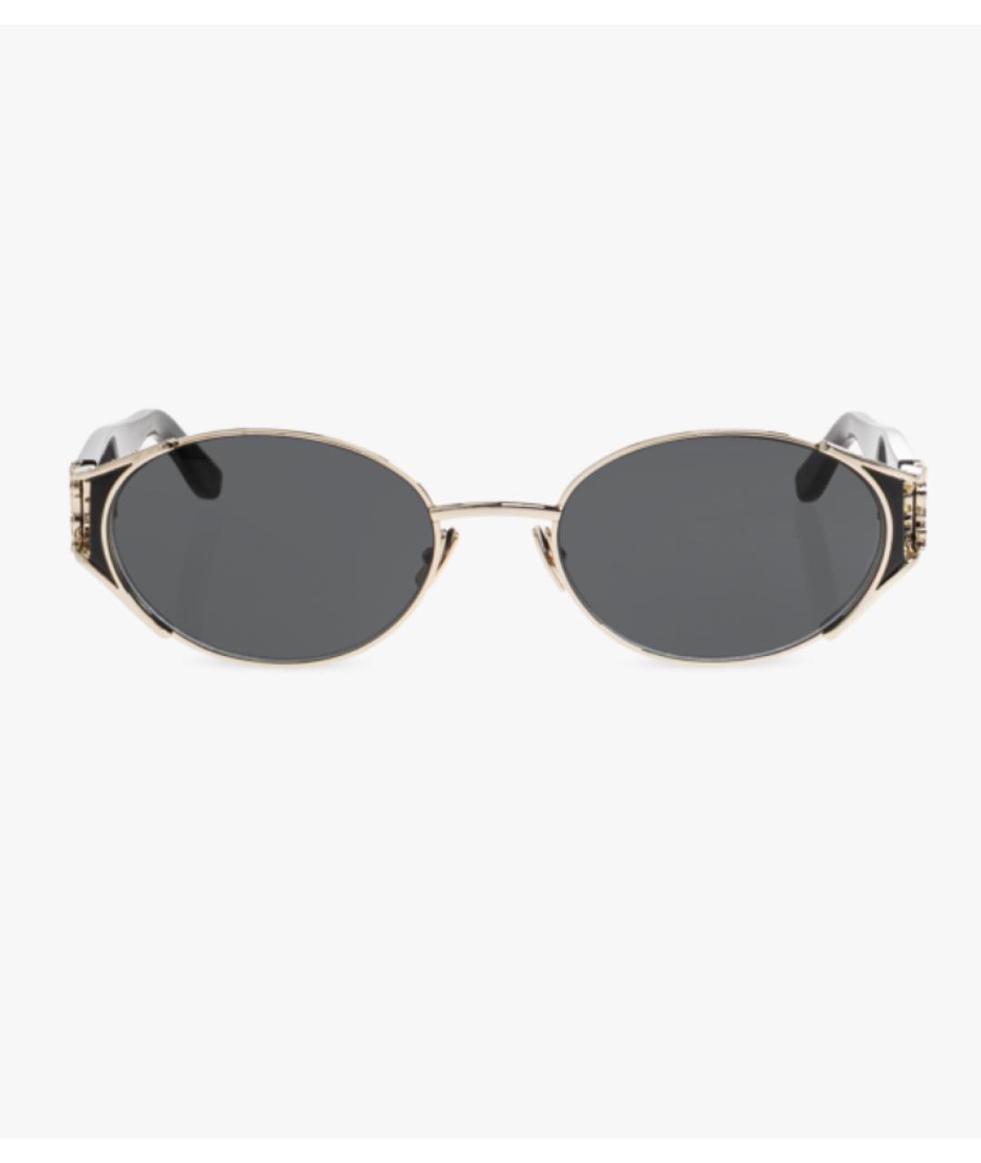 SAINT LAURENT Серебряные металлические солнцезащитные очки, фото 3