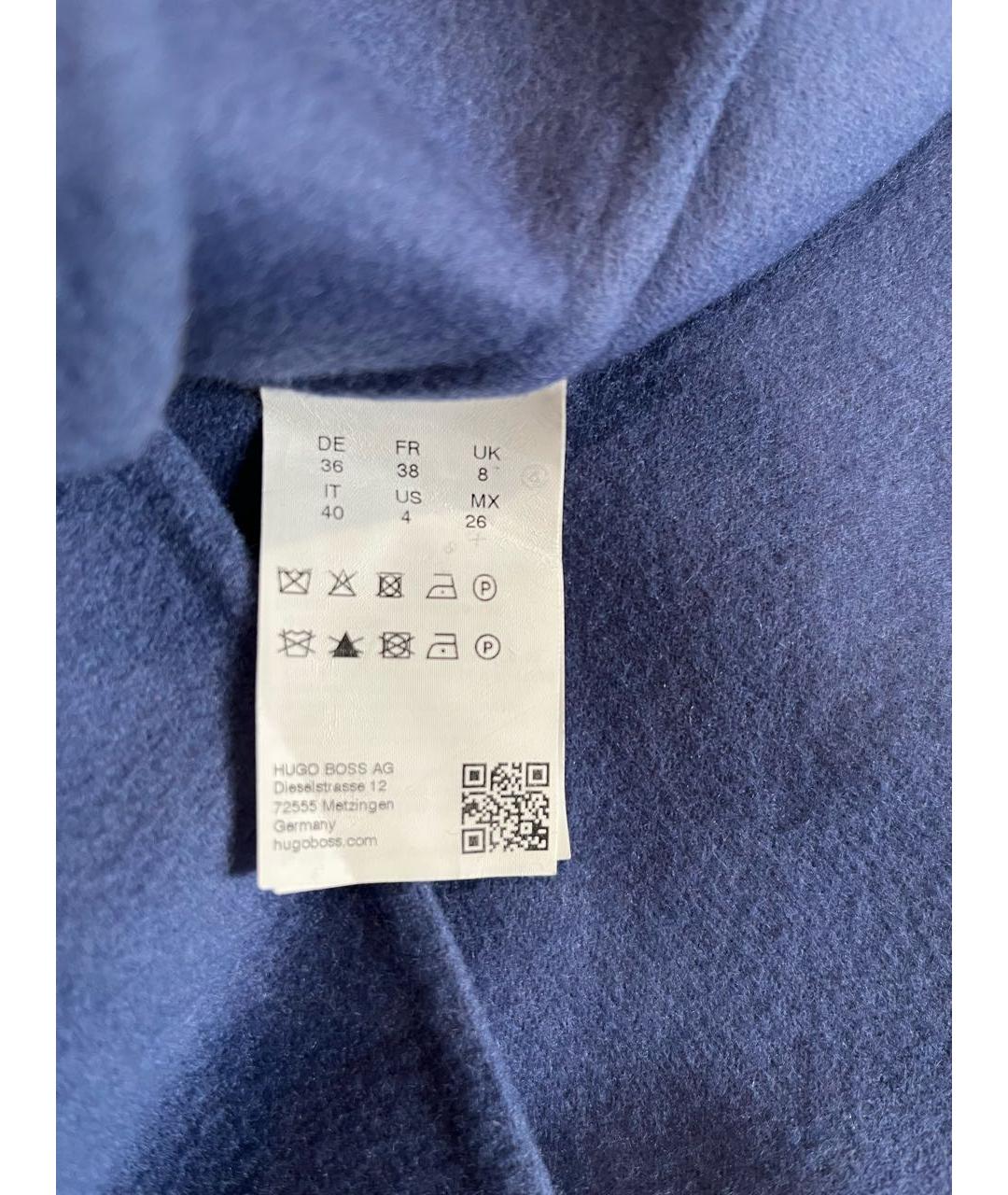 HUGO BOSS Синяя шерстяная юбка миди, фото 6