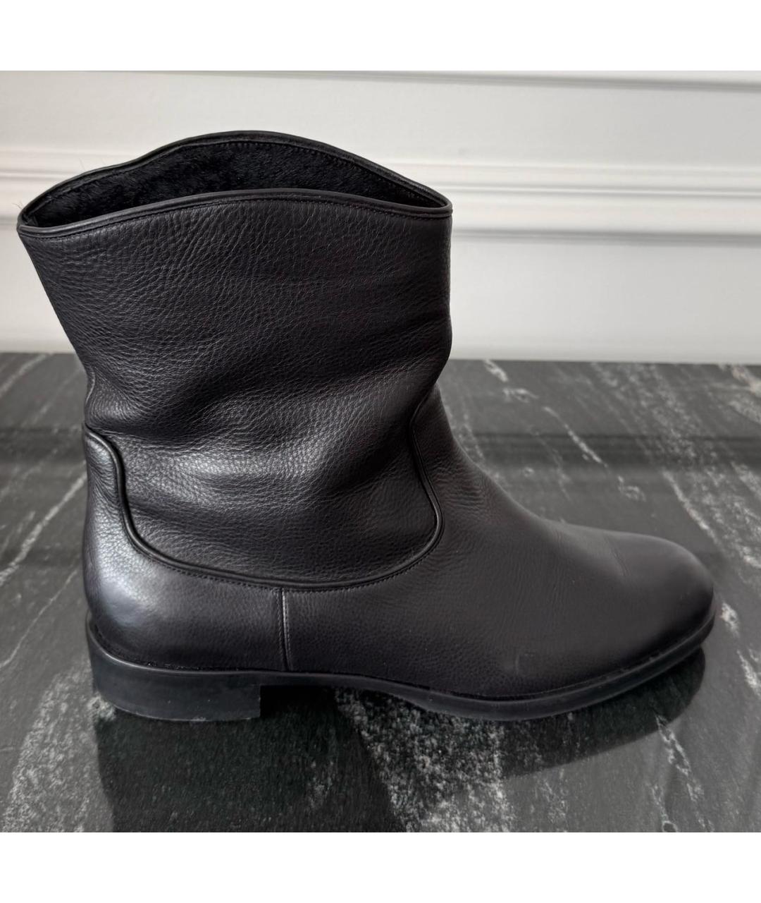 GIANVITO ROSSI Черные кожаные сапоги, фото 9