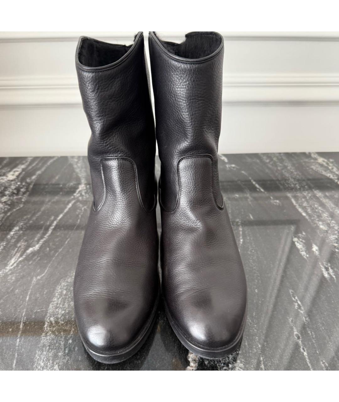 GIANVITO ROSSI Черные кожаные сапоги, фото 2