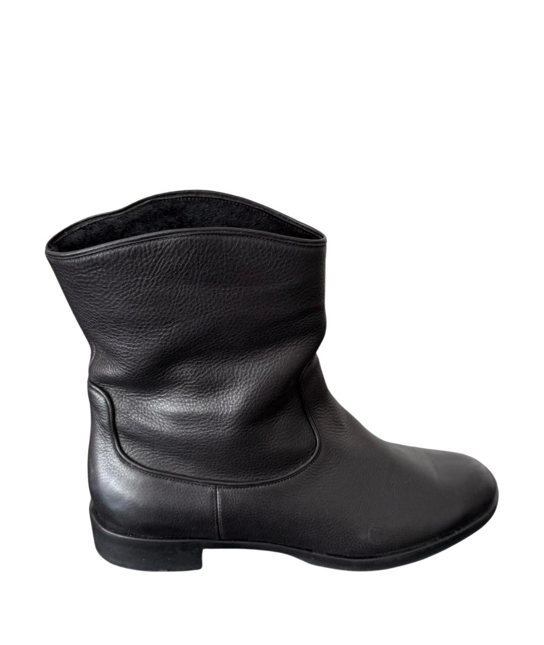 GIANVITO ROSSI Черные кожаные сапоги, фото 1