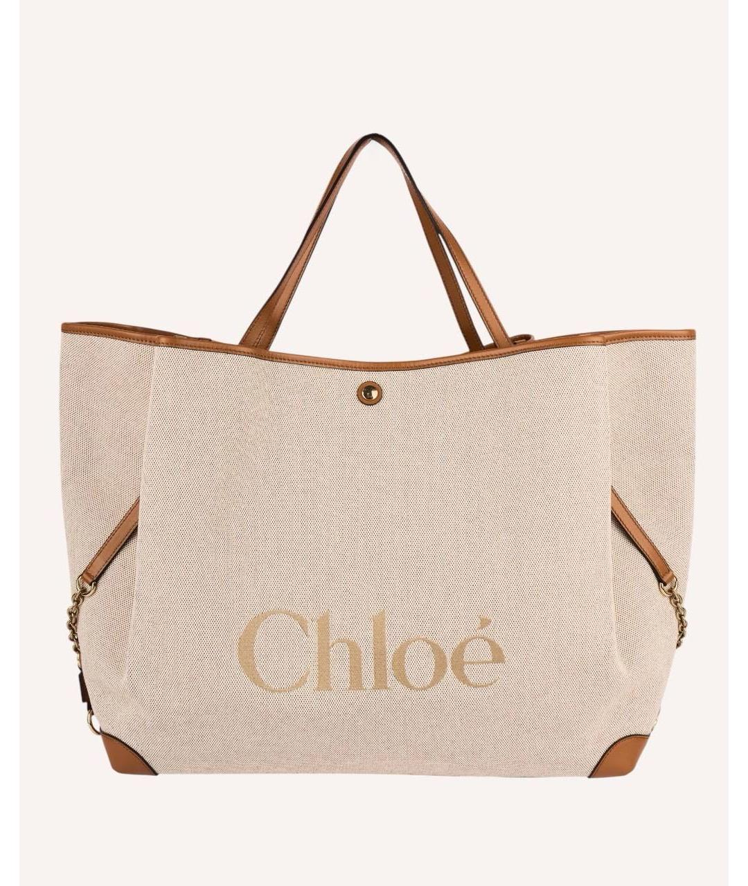 CHLOE Бежевая сумка тоут, фото 8