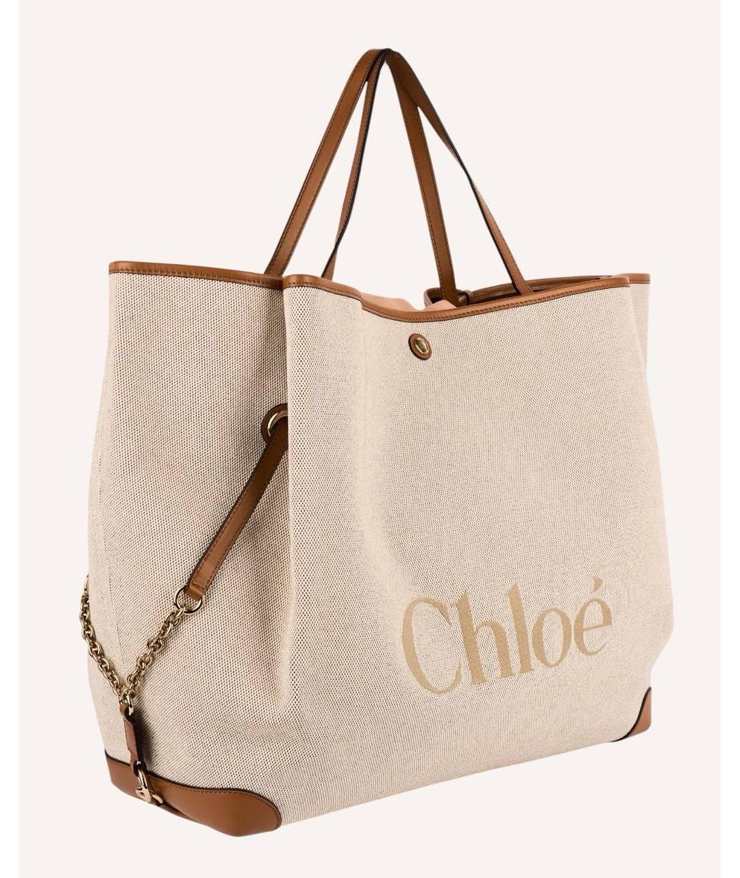 CHLOE Бежевая сумка тоут, фото 2