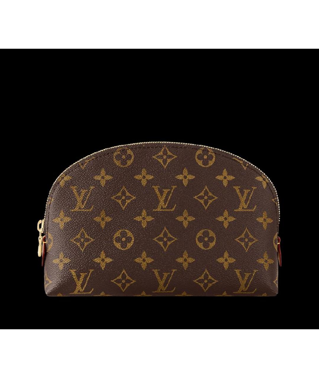 LOUIS VUITTON Коричневая косметичка из канвы, фото 7