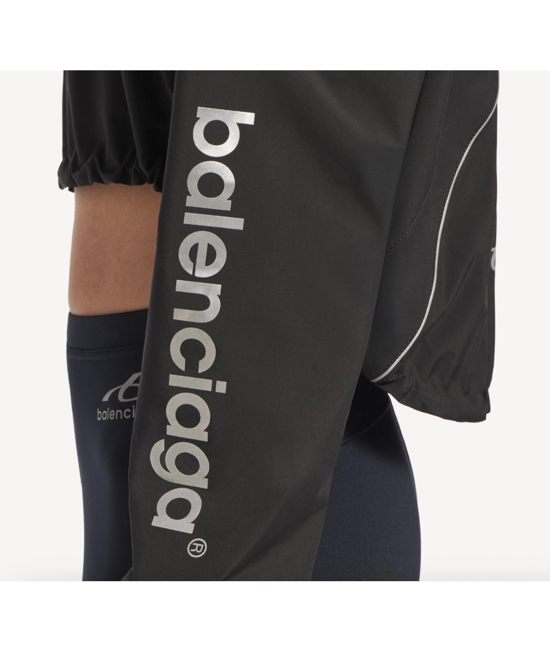 BALENCIAGA Черная полиэстеровая куртка, фото 6
