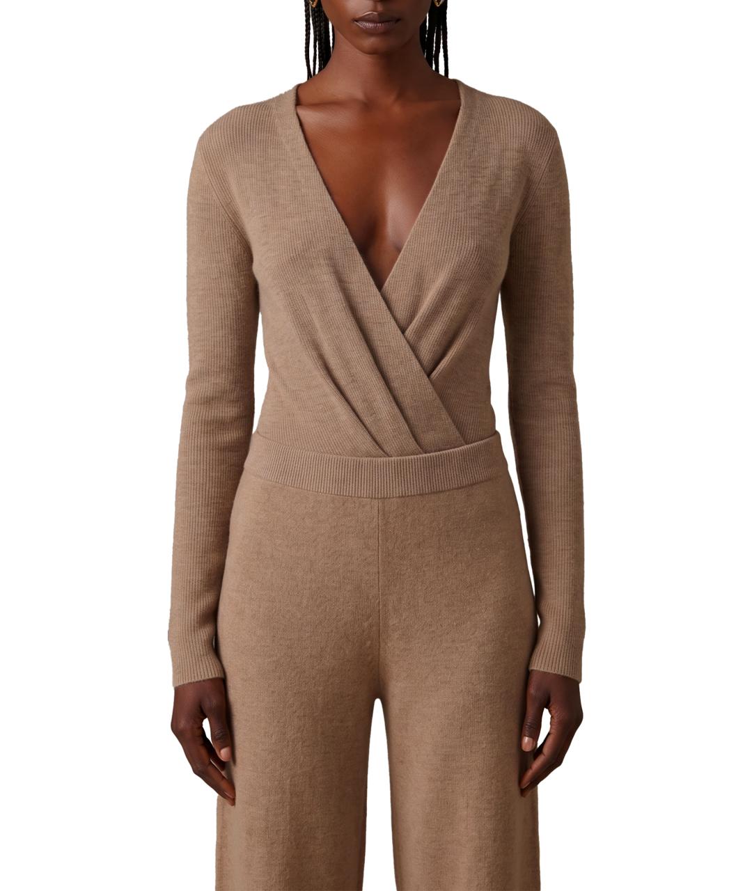 MAX MARA Бежевое кашемировое боди, фото 4