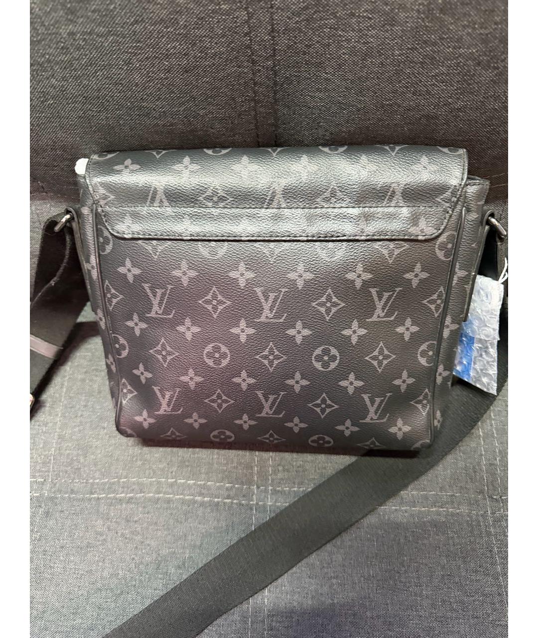 LOUIS VUITTON Черная сумка на плечо из канвы, фото 2