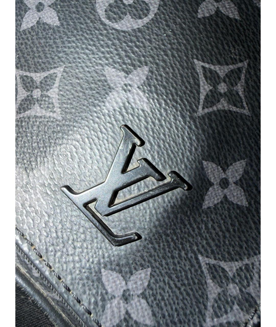 LOUIS VUITTON Черная сумка на плечо из канвы, фото 5