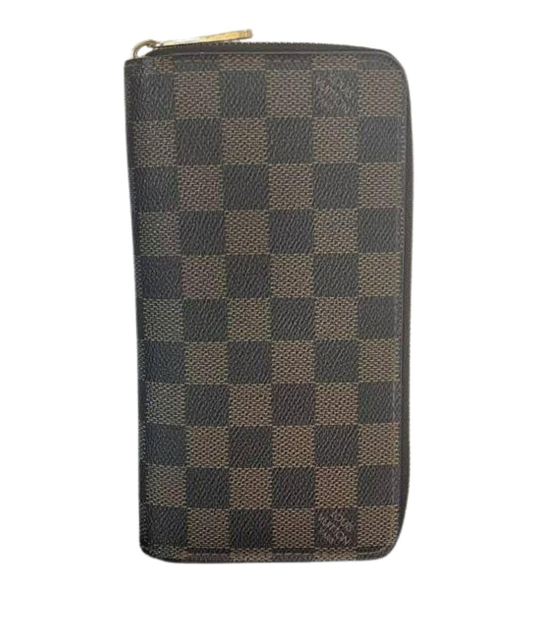 LOUIS VUITTON Коричневый кожаный кошелек, фото 1