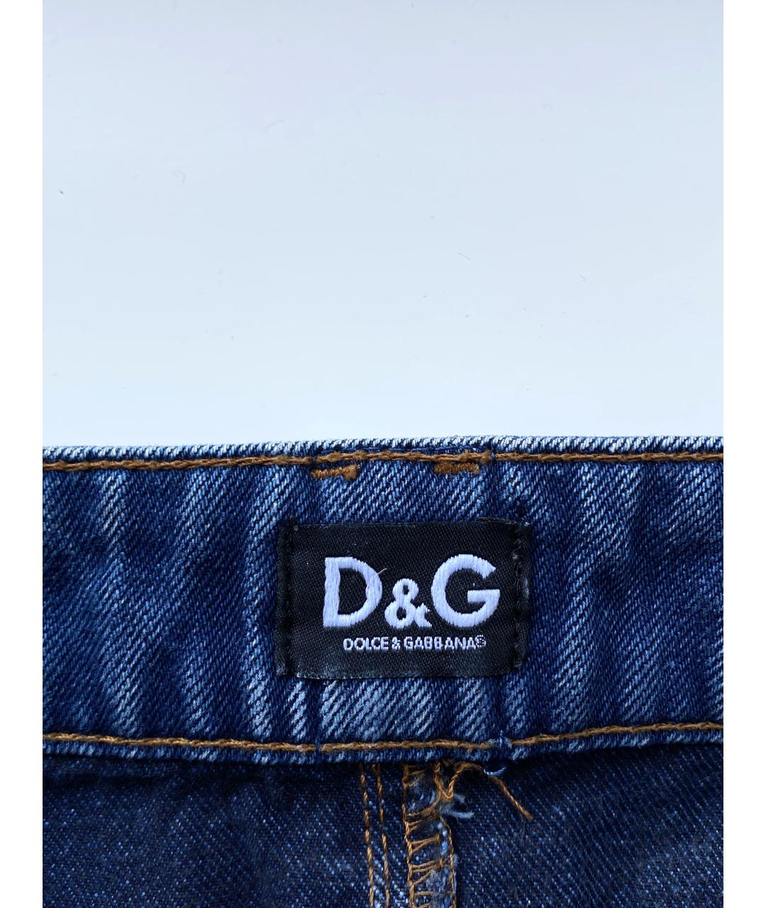 DOLCE&GABBANA Синяя деним юбка мини, фото 8