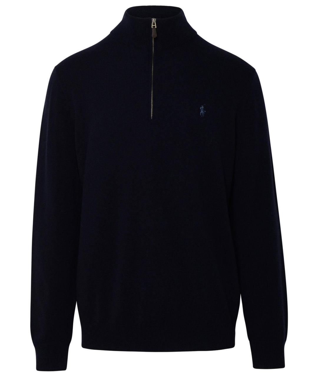 POLO RALPH LAUREN Темно-синий шерстяной джемпер / свитер, фото 1