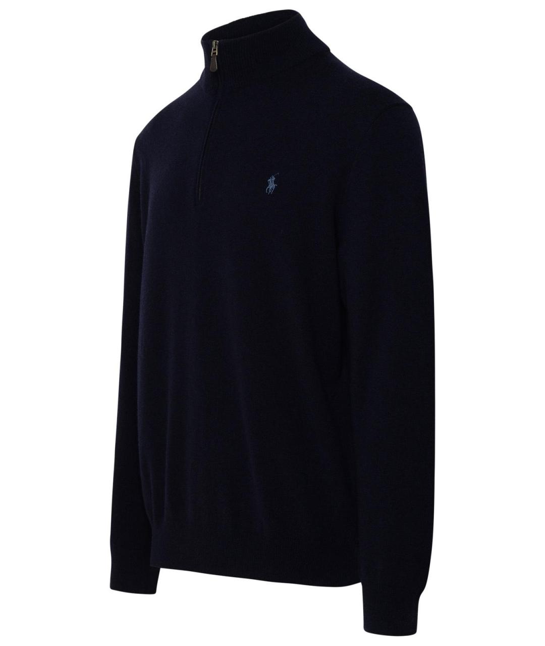 POLO RALPH LAUREN Темно-синий шерстяной джемпер / свитер, фото 2