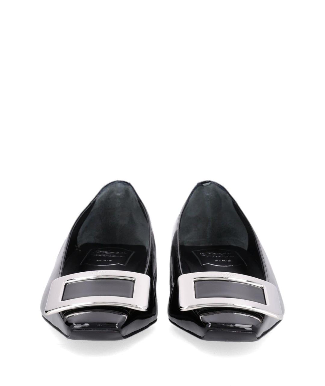 ROGER VIVIER Черные кожаные балетки, фото 5