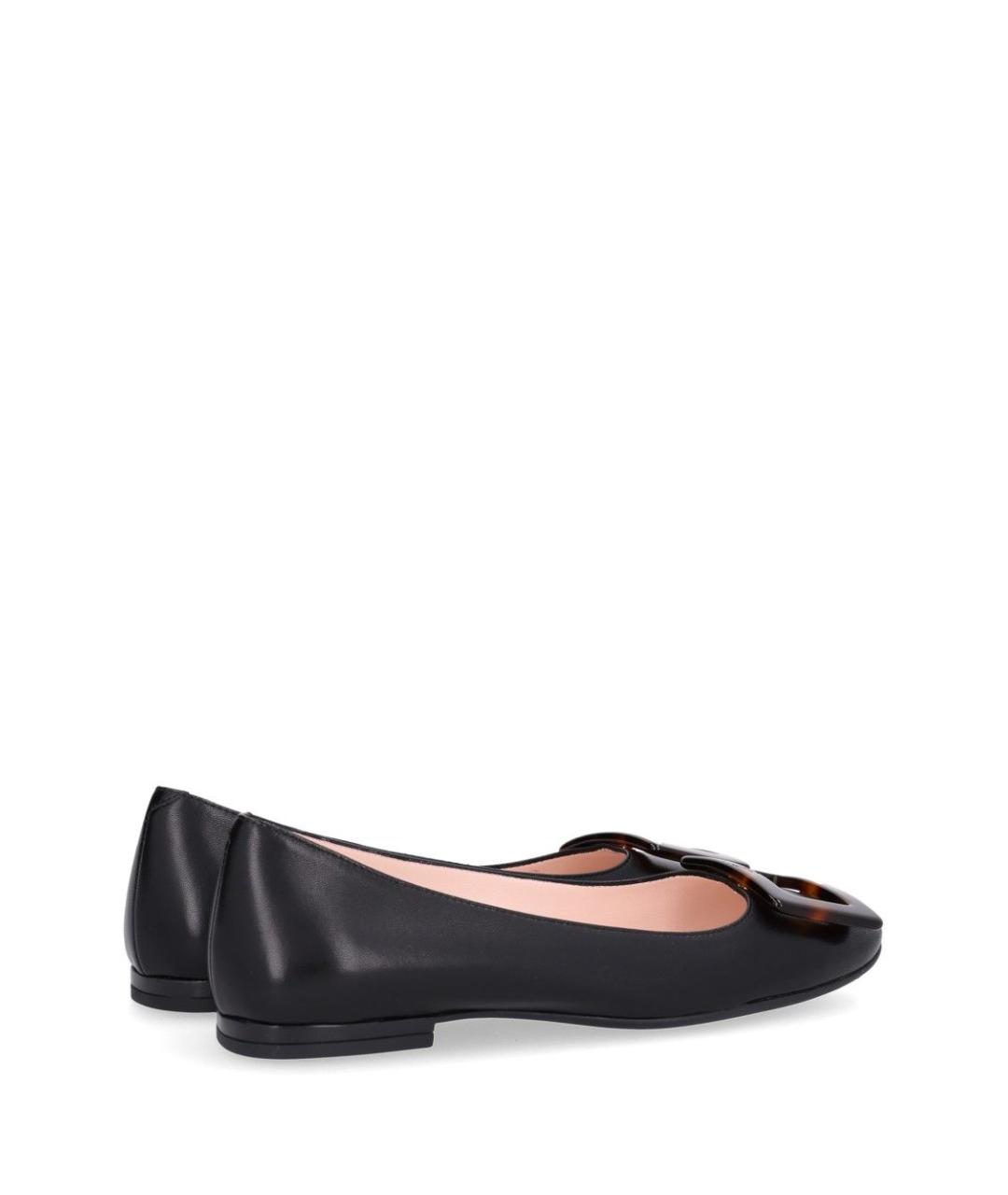 ROGER VIVIER Черные кожаные балетки, фото 3