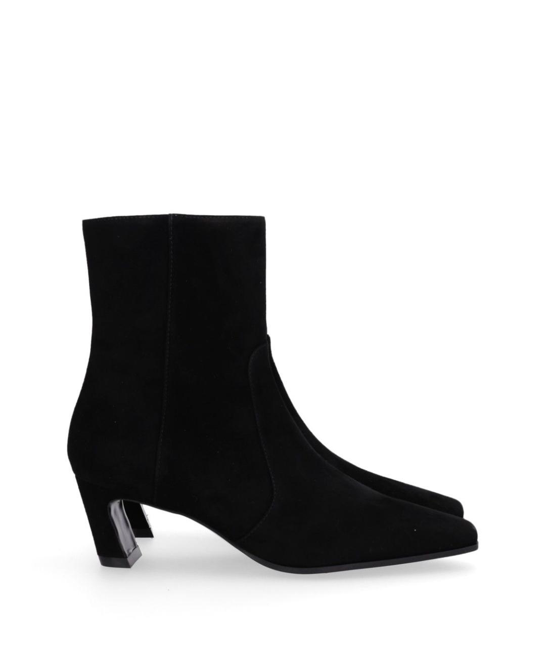 STUART WEITZMAN Черные замшевые ботильоны, фото 1