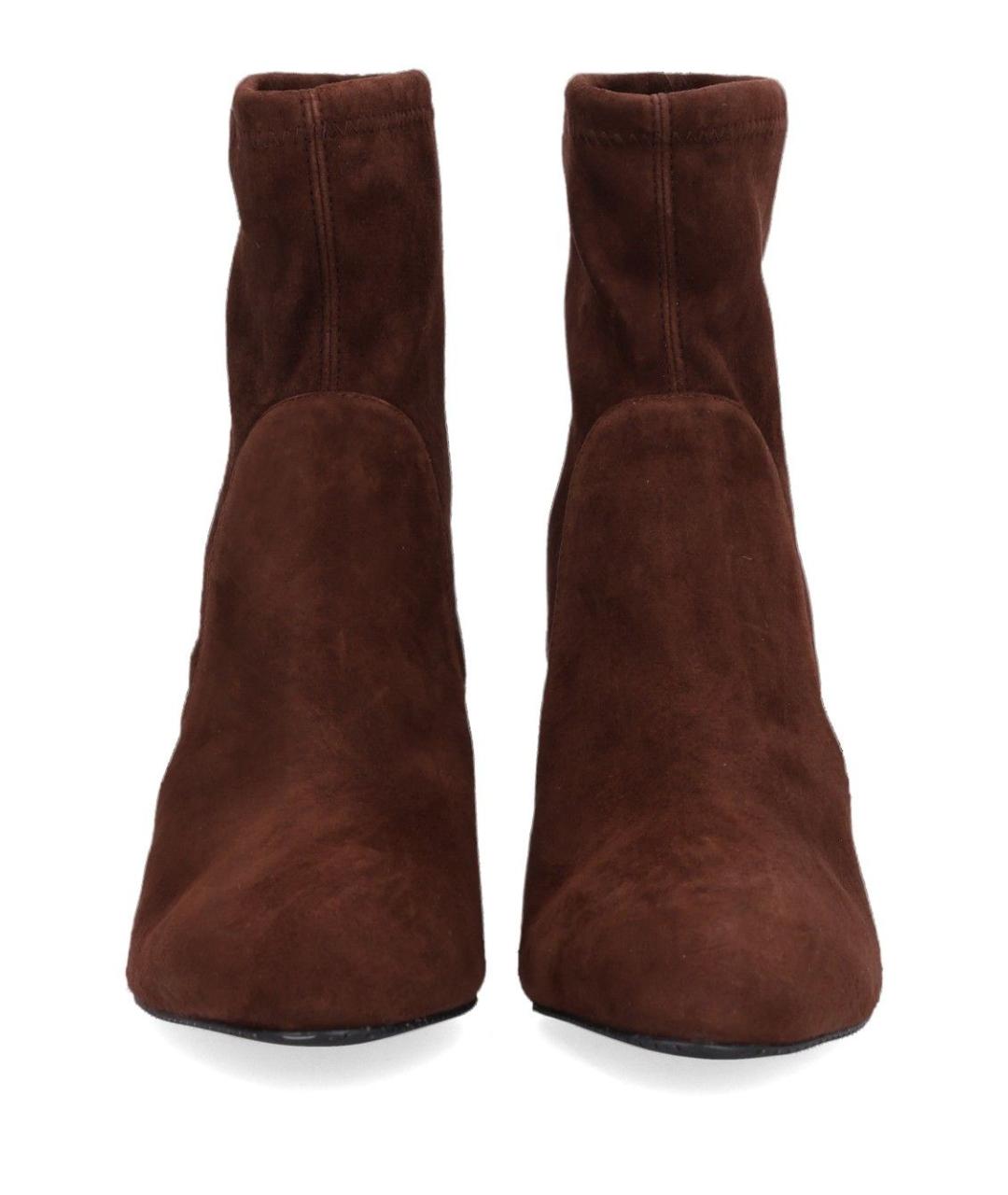 STUART WEITZMAN Коричневые замшевые ботильоны, фото 5