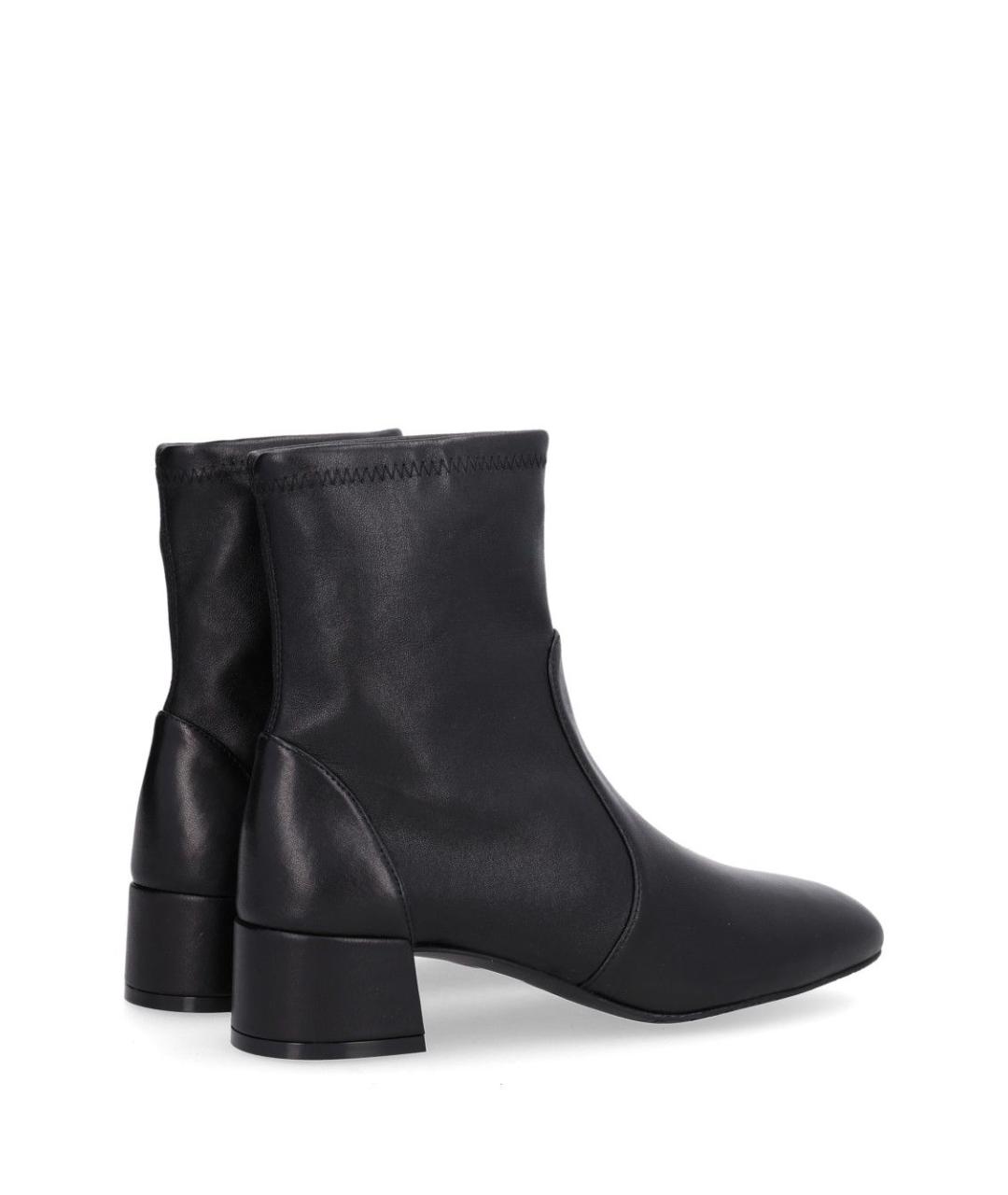 STUART WEITZMAN Черные кожаные ботильоны, фото 3