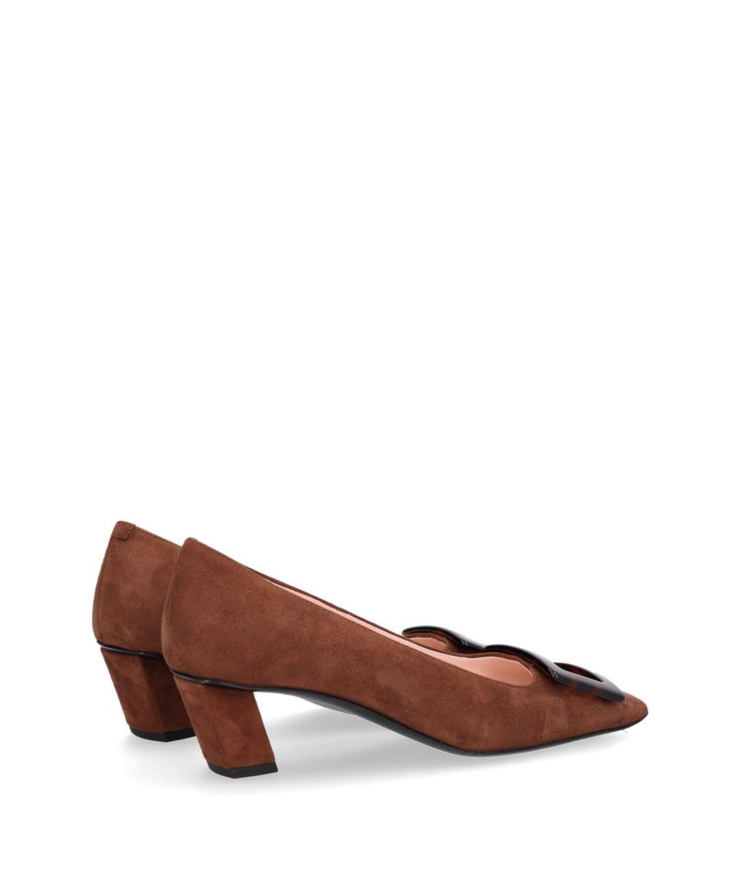 ROGER VIVIER Коричневые замшевые туфли, фото 3