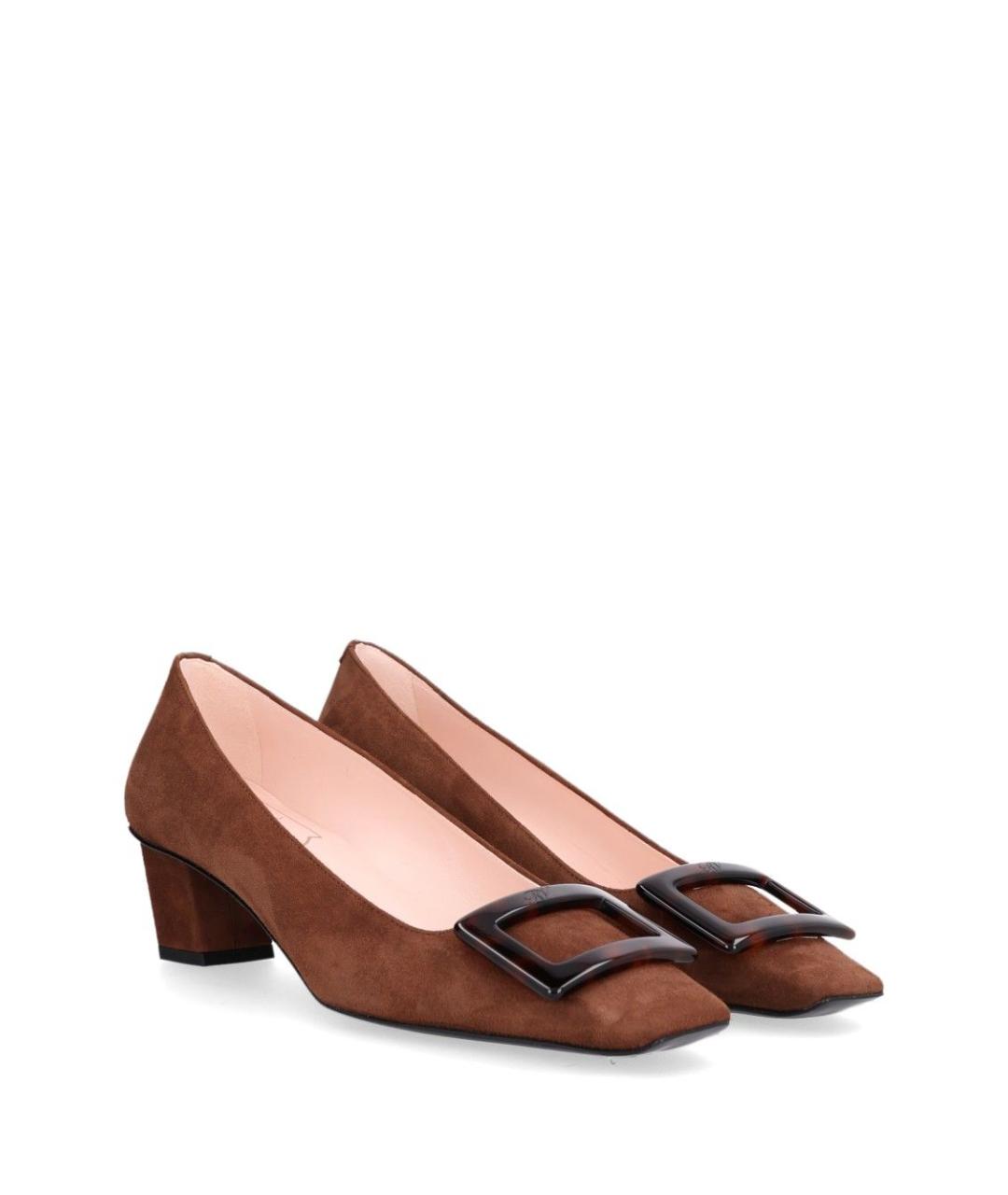 ROGER VIVIER Коричневые замшевые туфли, фото 2