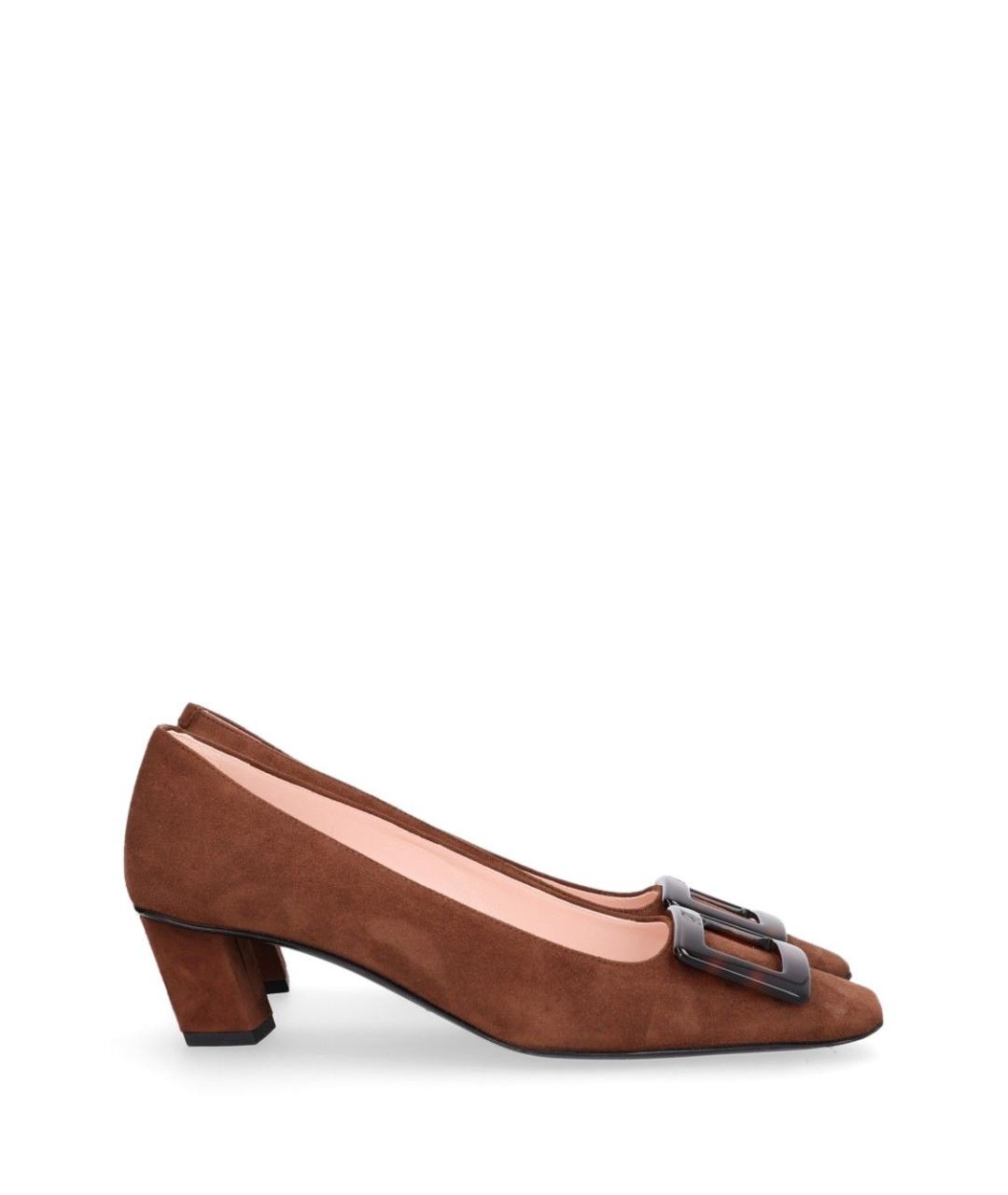 ROGER VIVIER Коричневые замшевые туфли, фото 1