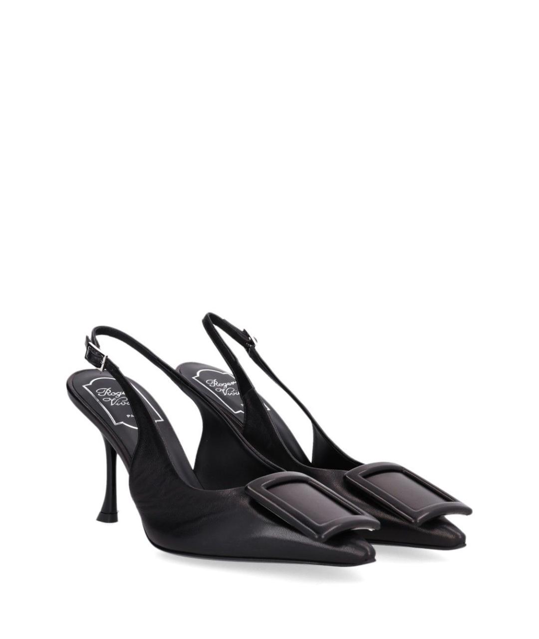 ROGER VIVIER Черные кожаные туфли, фото 2