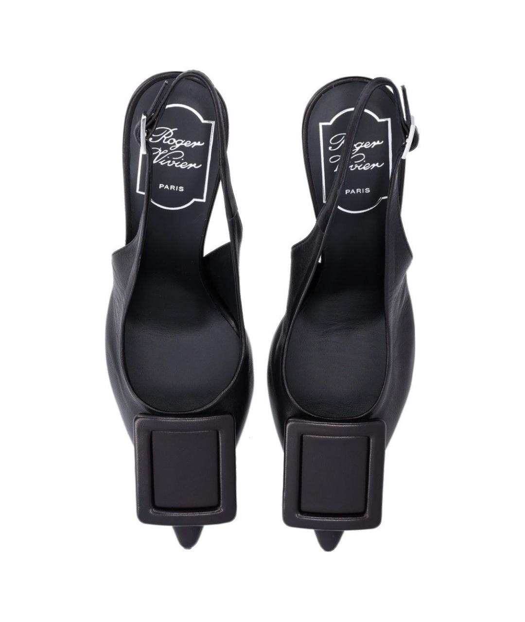ROGER VIVIER Черные кожаные туфли, фото 4