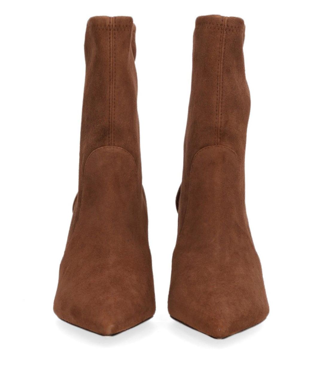 STUART WEITZMAN Коричневые замшевые ботильоны, фото 5