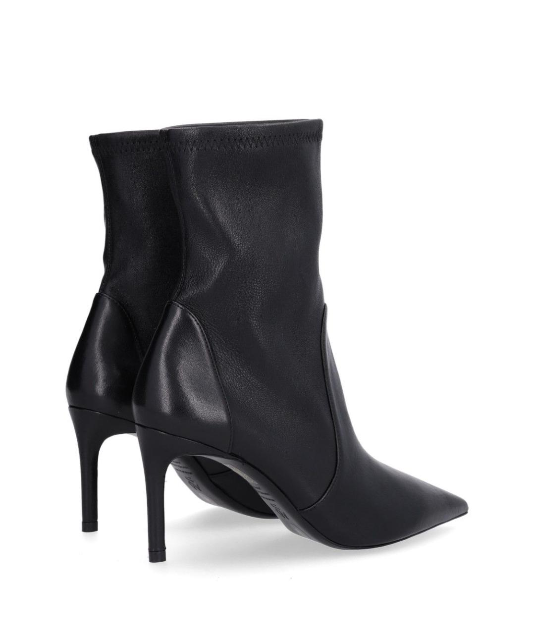 STUART WEITZMAN Черные кожаные ботильоны, фото 3