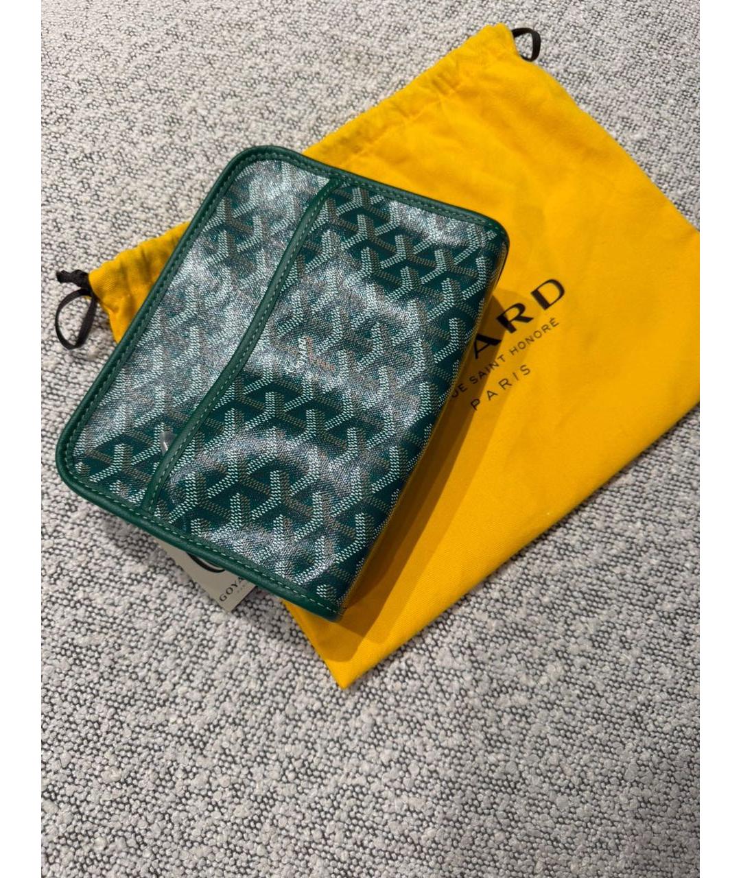 GOYARD Зеленая кожаная папка для документов, фото 4