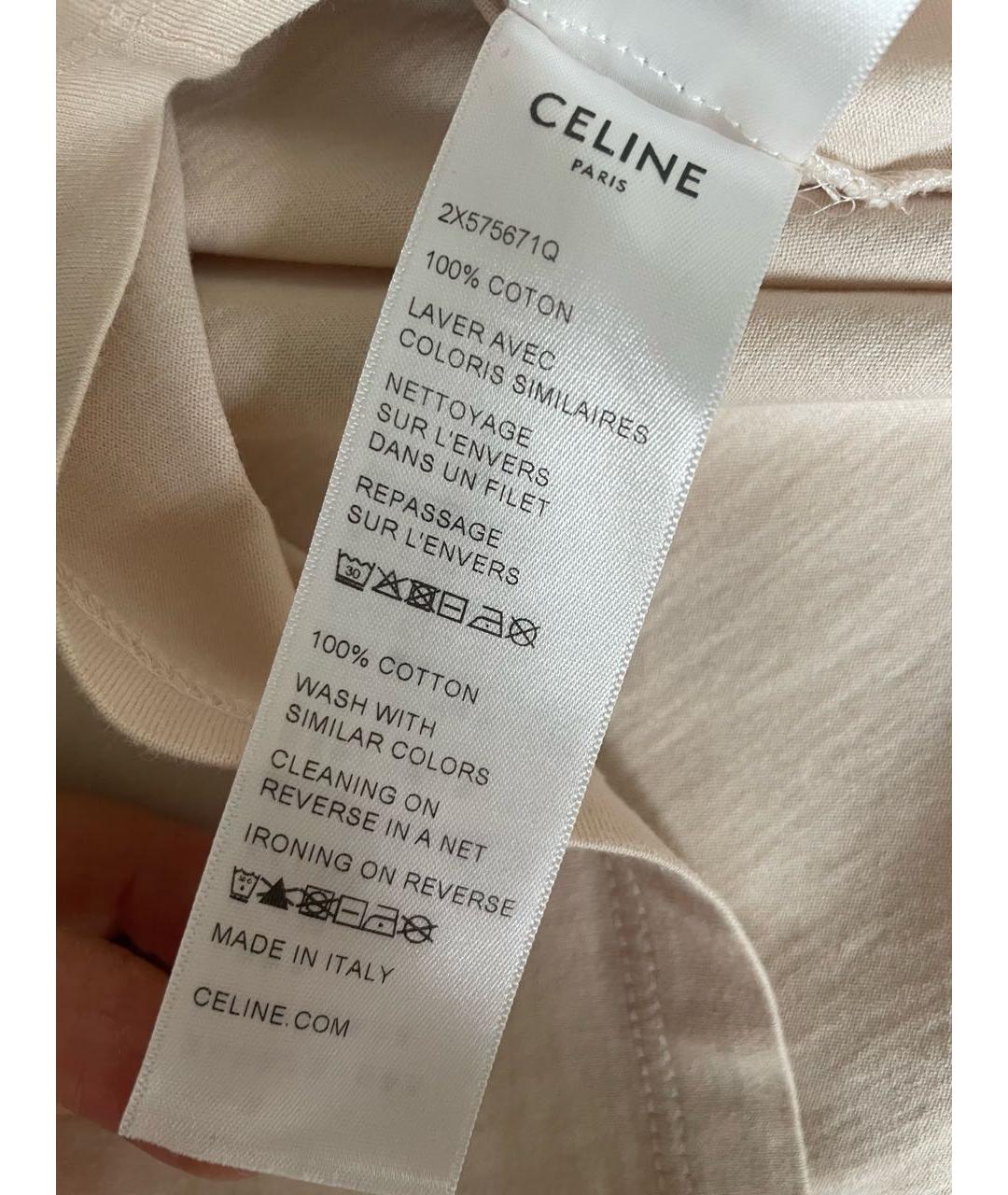 CELINE Хлопковая футболка, фото 6