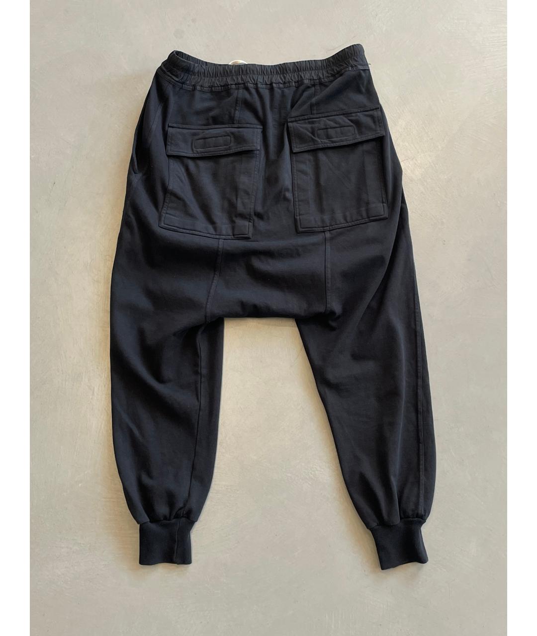 RICK OWENS DRKSHDW Черные хлопковые повседневные брюки, фото 2