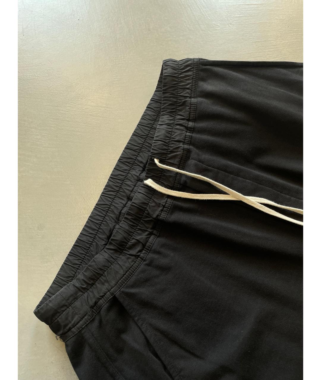 RICK OWENS DRKSHDW Черные хлопковые повседневные брюки, фото 3