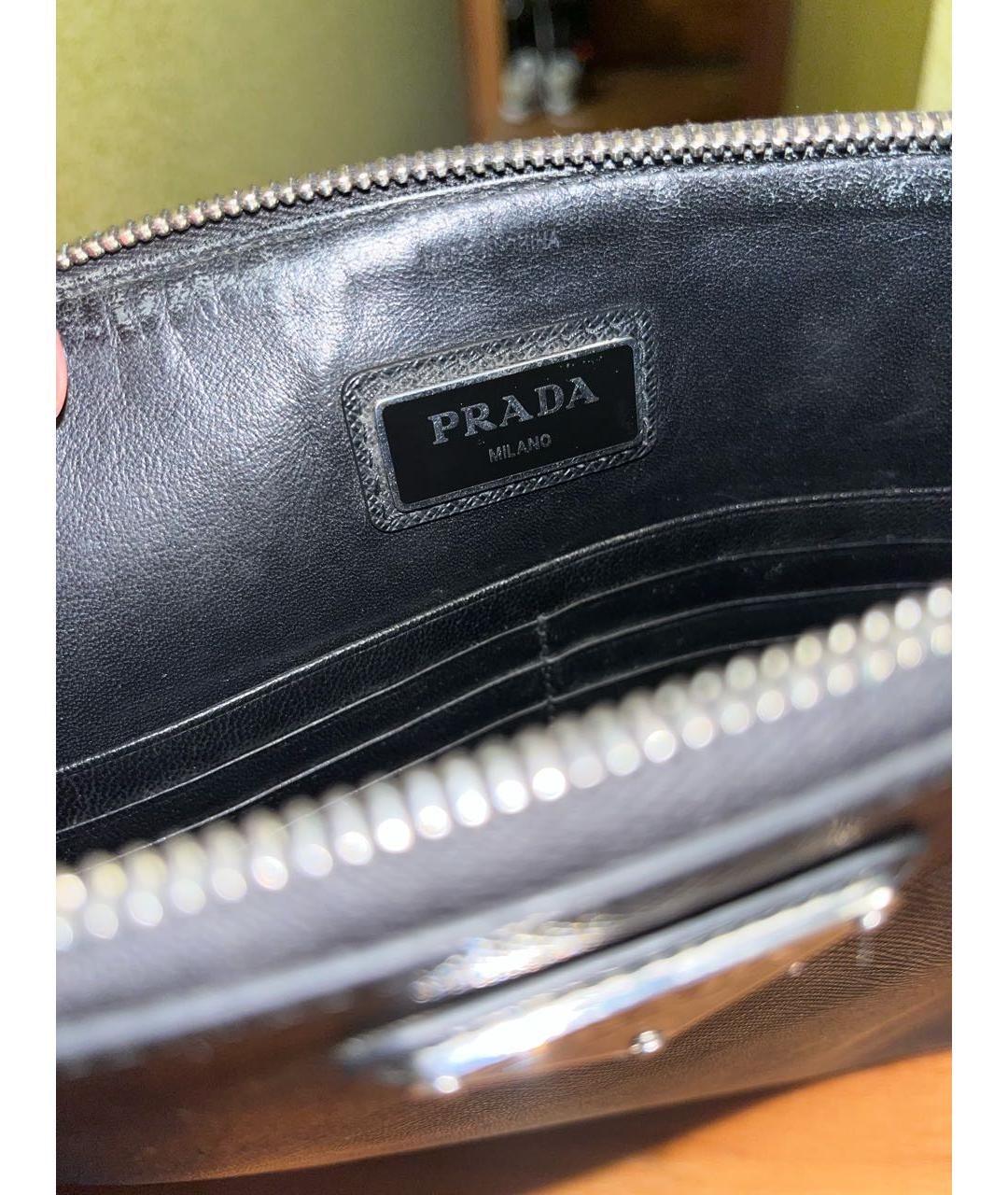 PRADA Черная кожаная папка для документов, фото 6
