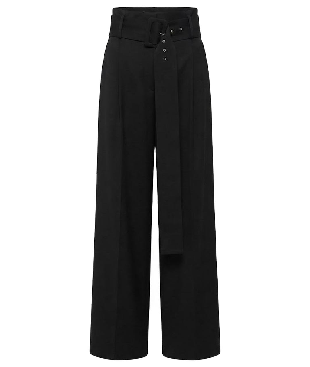 SPORTMAX Черные вискозные брюки широкие, фото 1