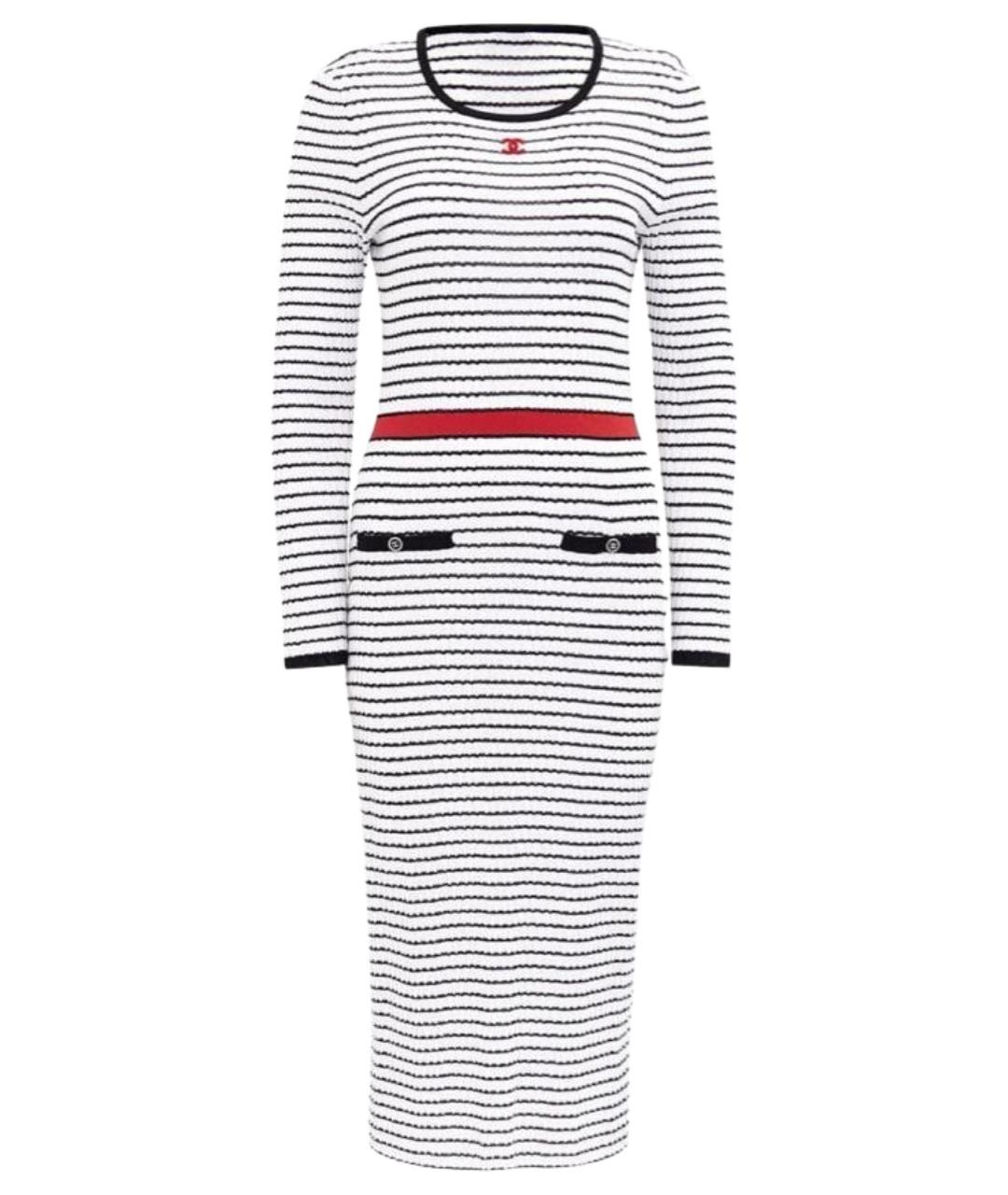 CHANEL Белое хлопковое повседневное платье, фото 1