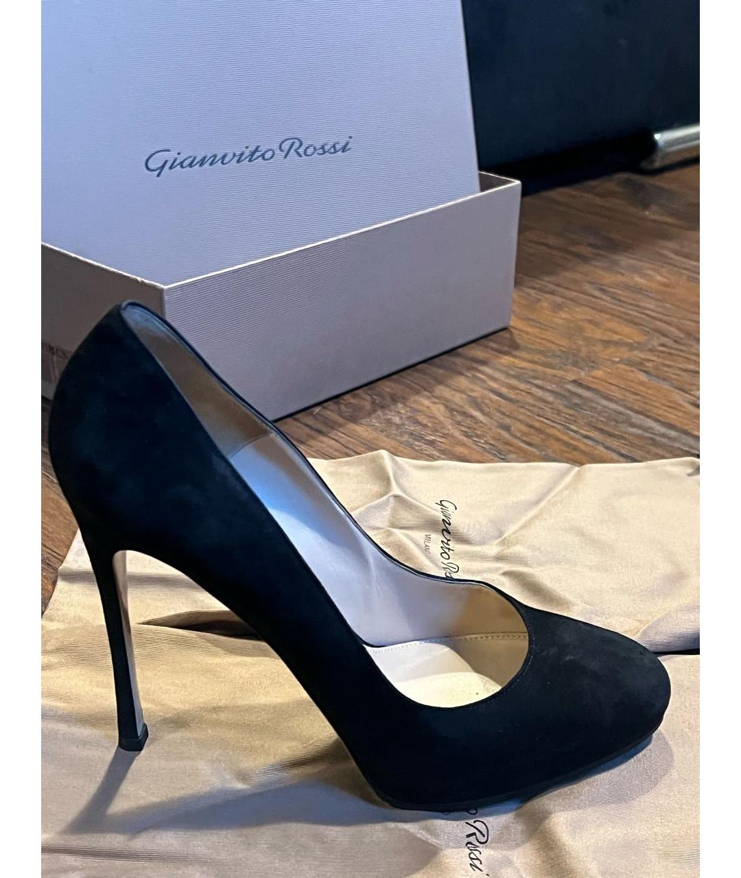 GIANVITO ROSSI Черные замшевые туфли, фото 5