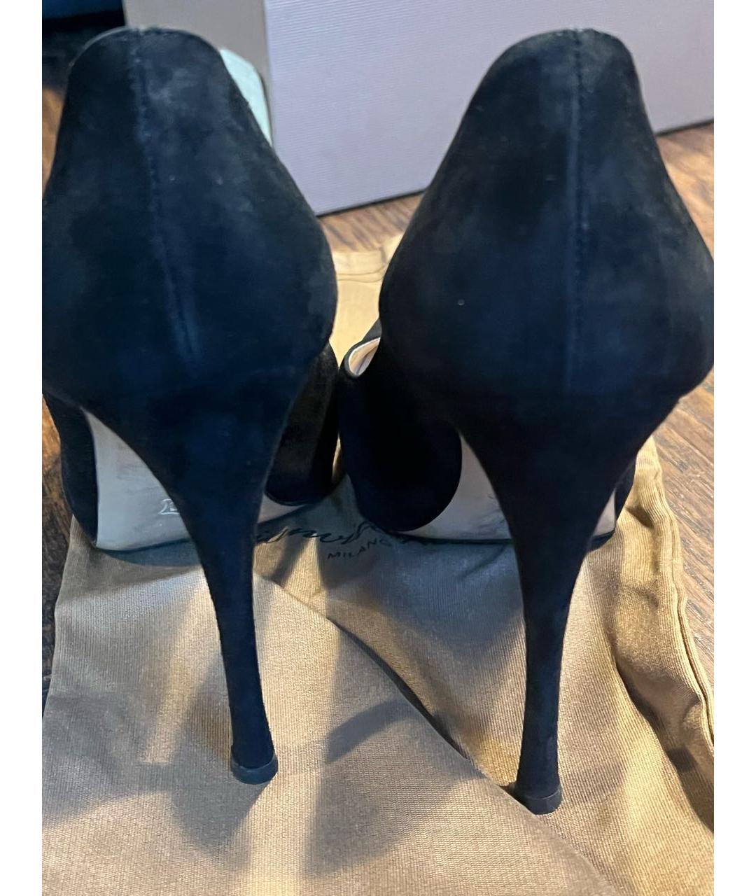 GIANVITO ROSSI Черные замшевые туфли, фото 4
