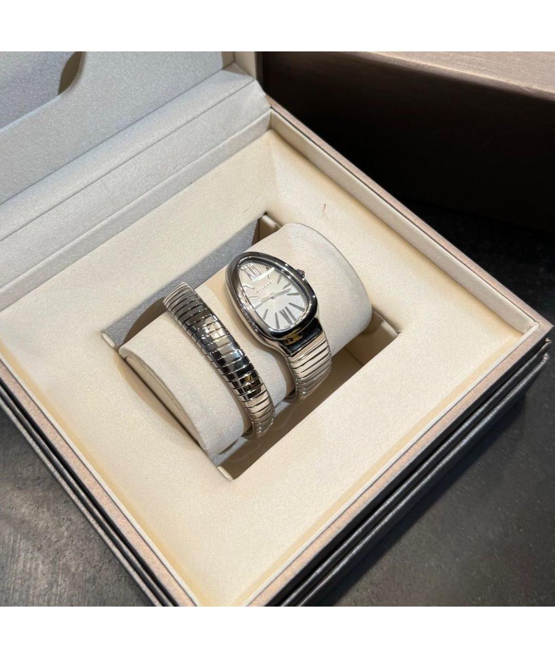BVLGARI Серебряные металлические часы, фото 6