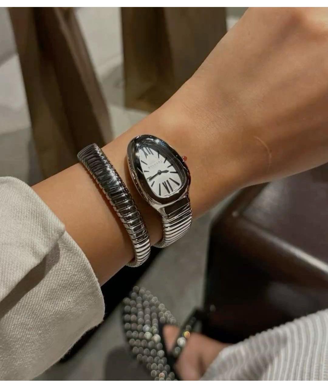 BVLGARI Серебряные металлические часы, фото 2