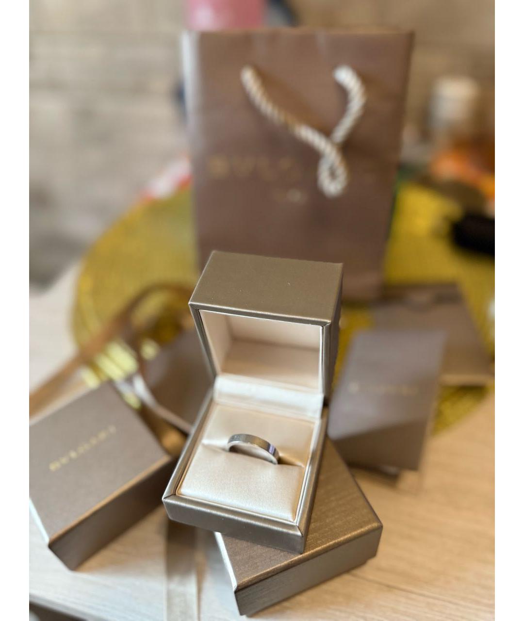 BVLGARI Серое платиновое кольцо, фото 7