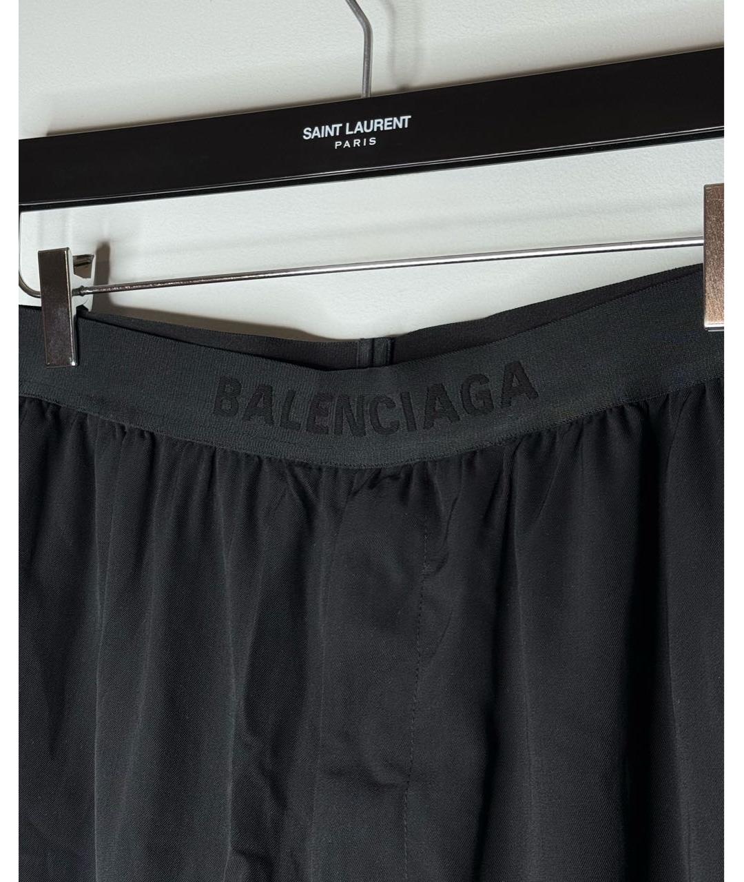 BALENCIAGA Черные хлопковые повседневные брюки, фото 4