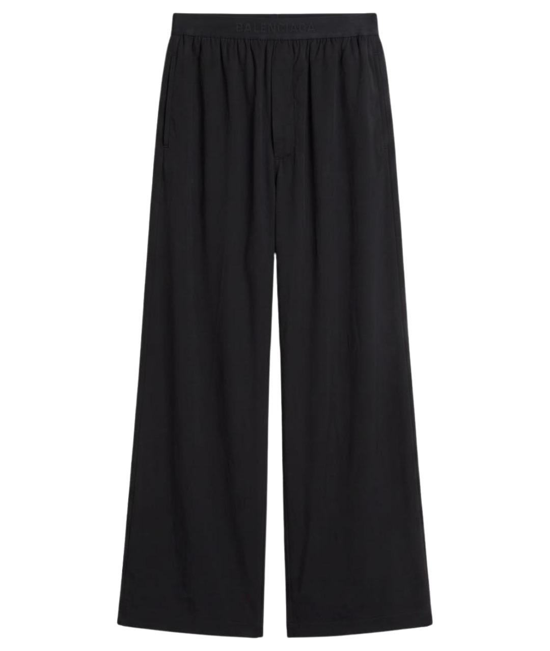 BALENCIAGA Черные хлопковые повседневные брюки, фото 1