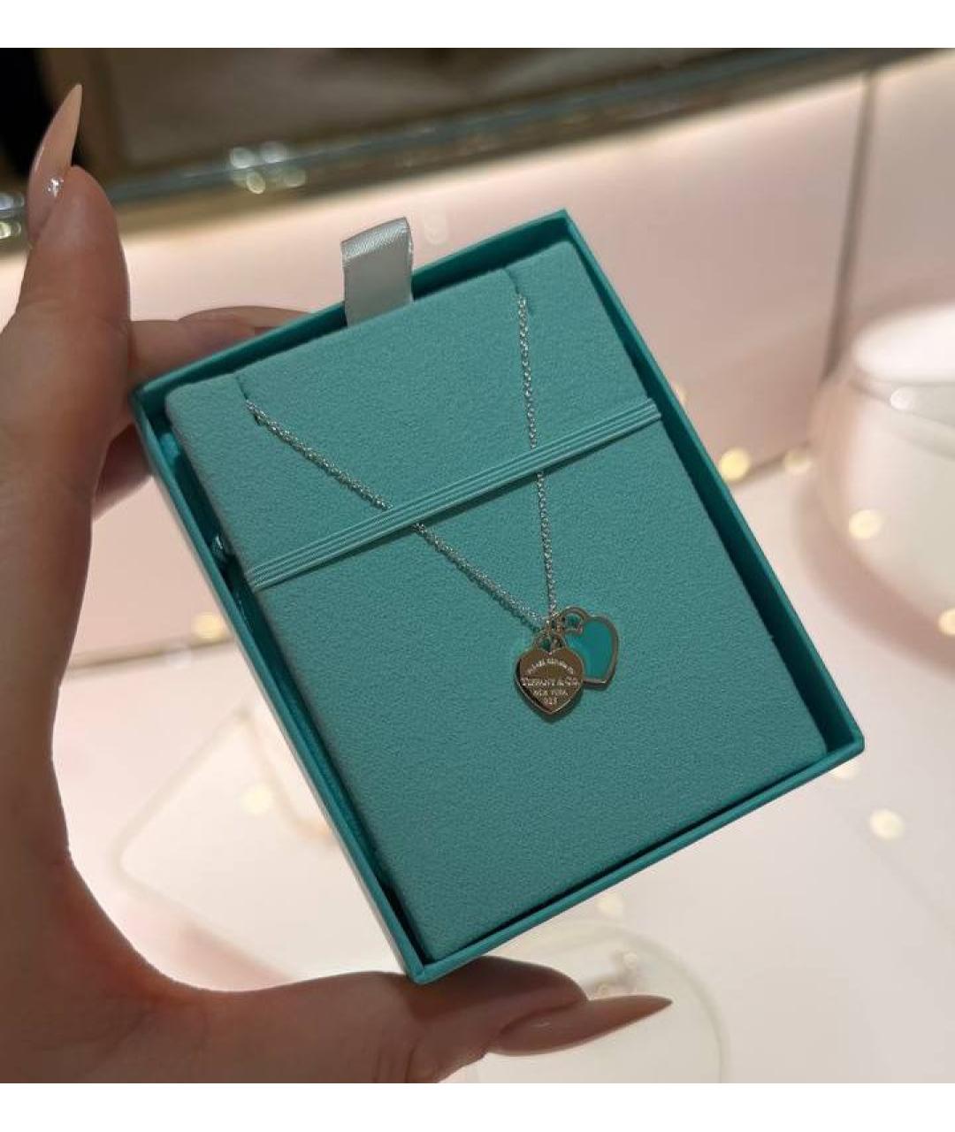 TIFFANY&CO Бирюзовая серебряная подвеска, фото 3