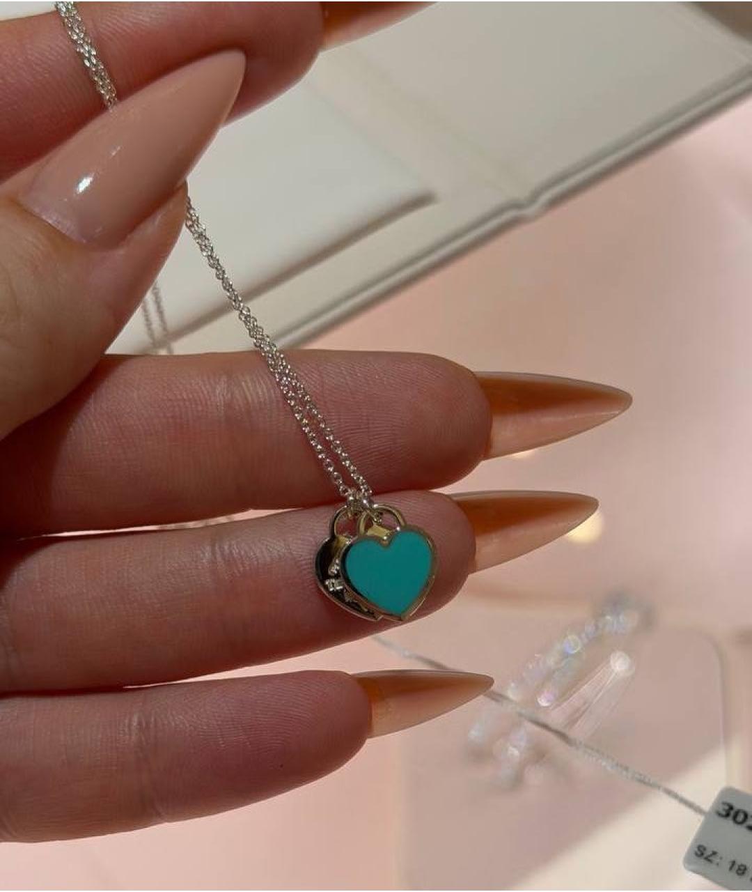 TIFFANY&CO Бирюзовая серебряная подвеска, фото 2