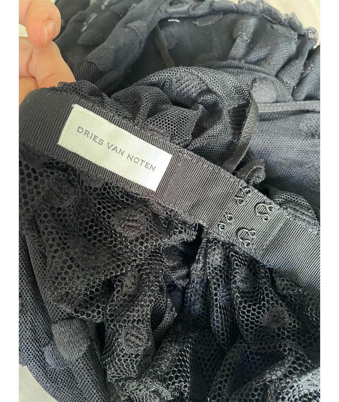DRIES VAN NOTEN Черное хлопковое коктейльное платье, фото 3