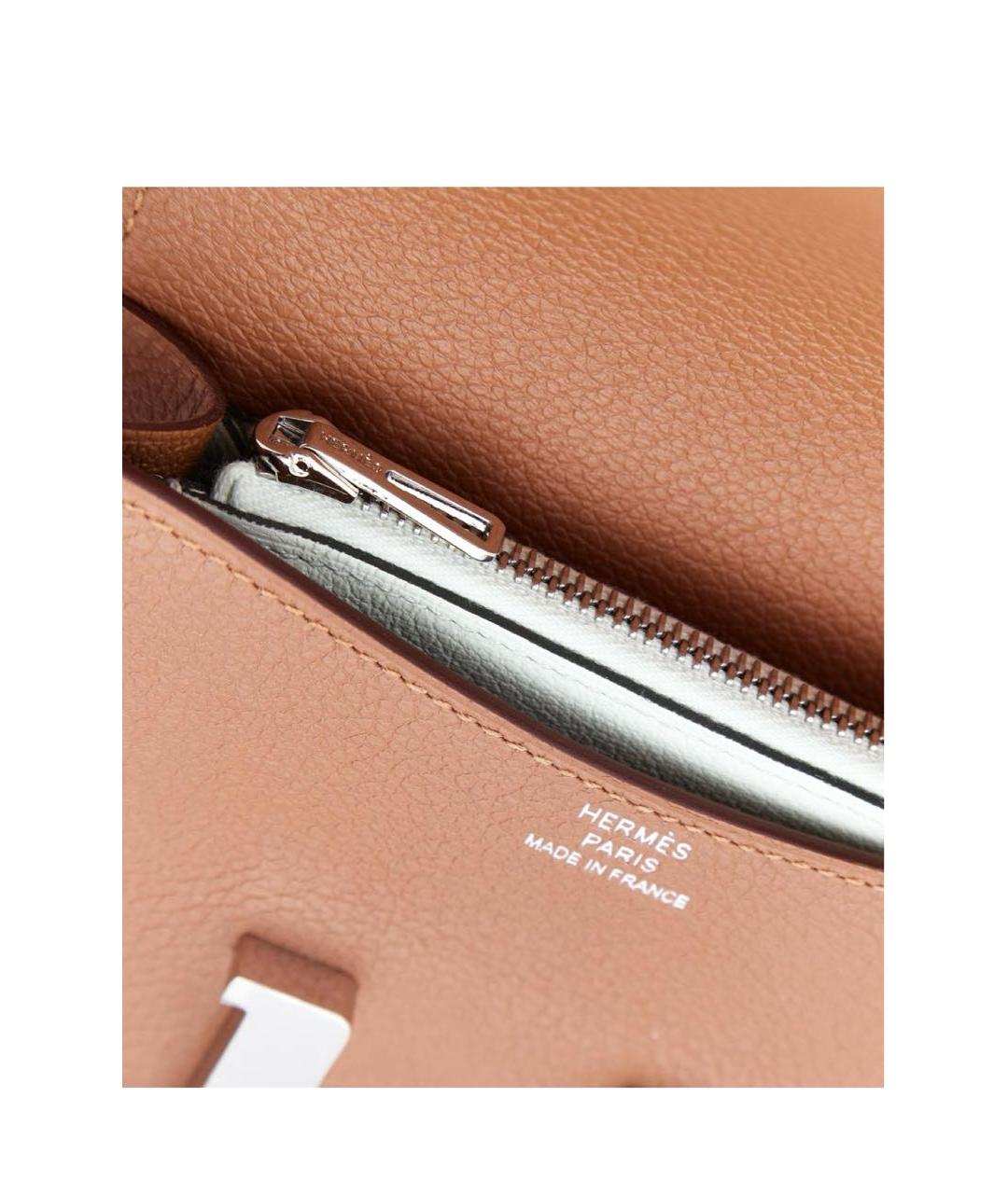 HERMES Коричневая кожаная поясная сумка, фото 6