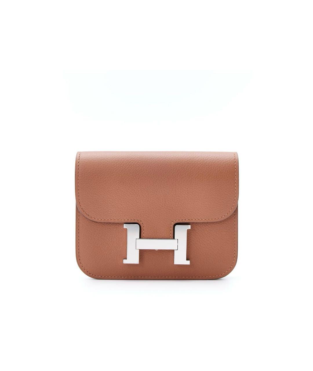 HERMES Коричневая кожаная поясная сумка, фото 9