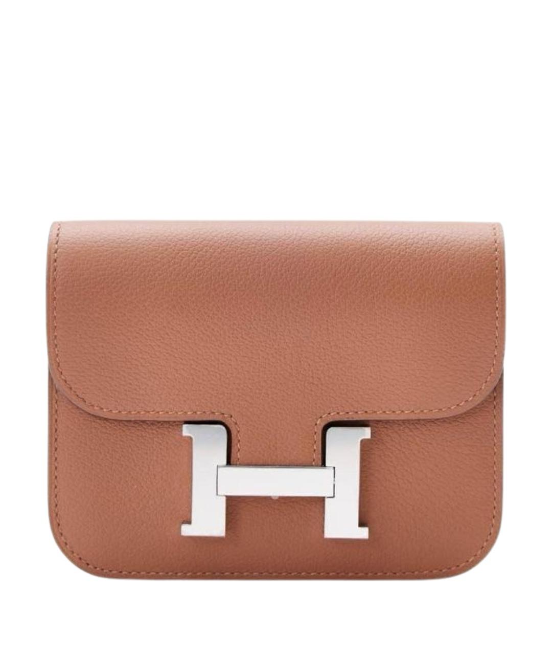HERMES Коричневая кожаная поясная сумка, фото 1